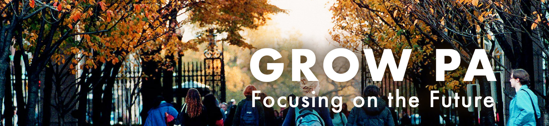 GROW PA Banner photo of college students on campus