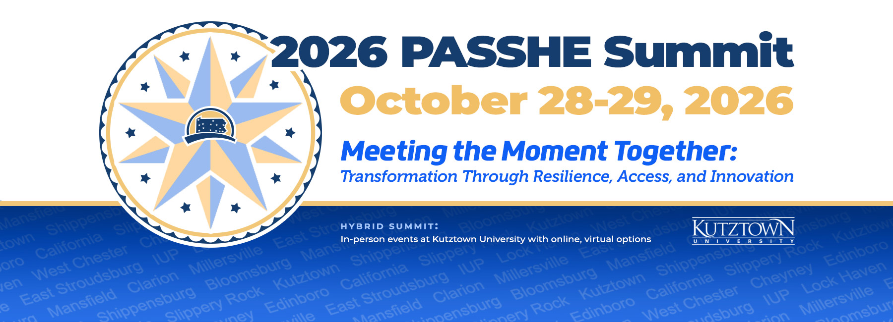 2026 PASSHE Summit home page banner