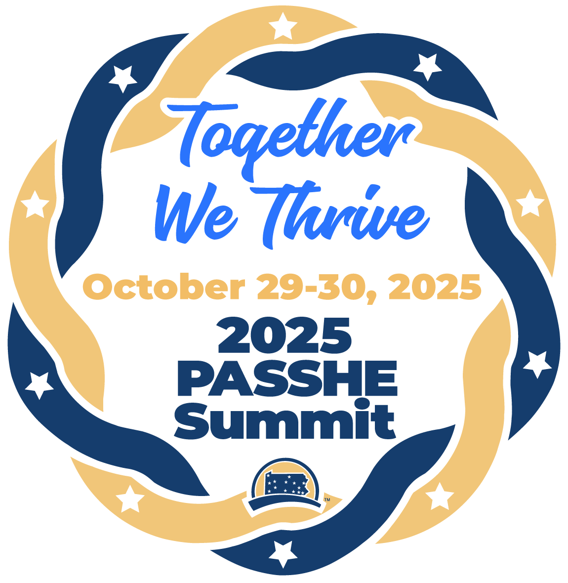 2025 PASSHE Summit full-color Unity Ring logo graphic