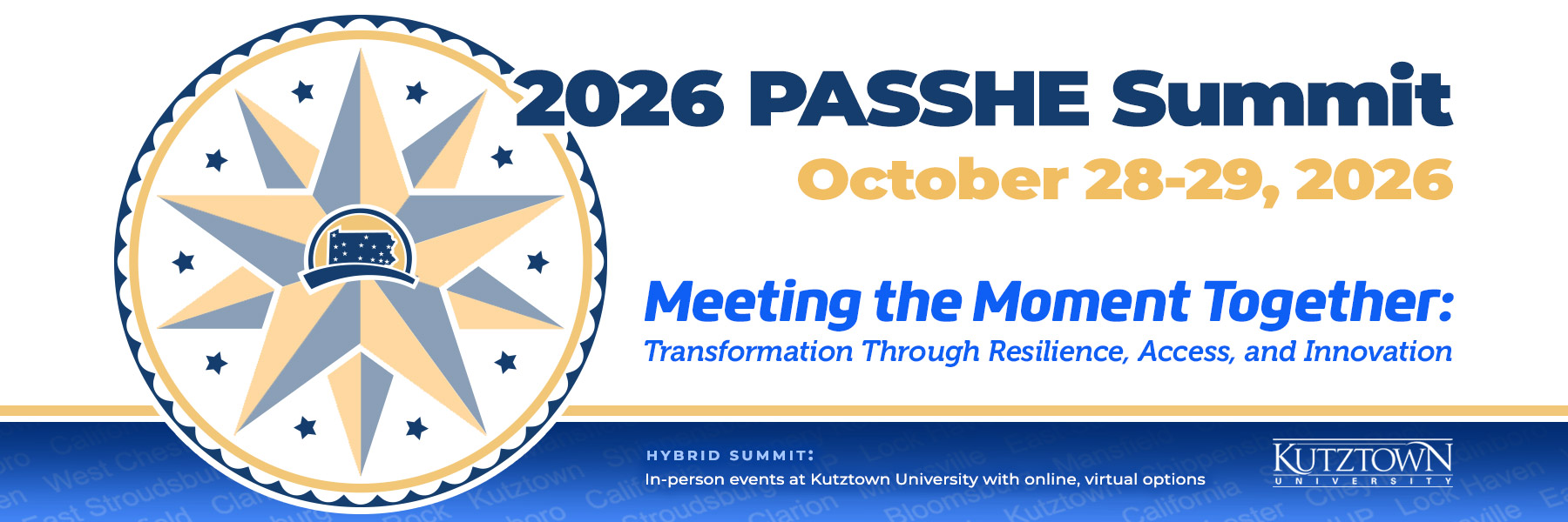 2026 PASSHE Summit horizontal banner graphic