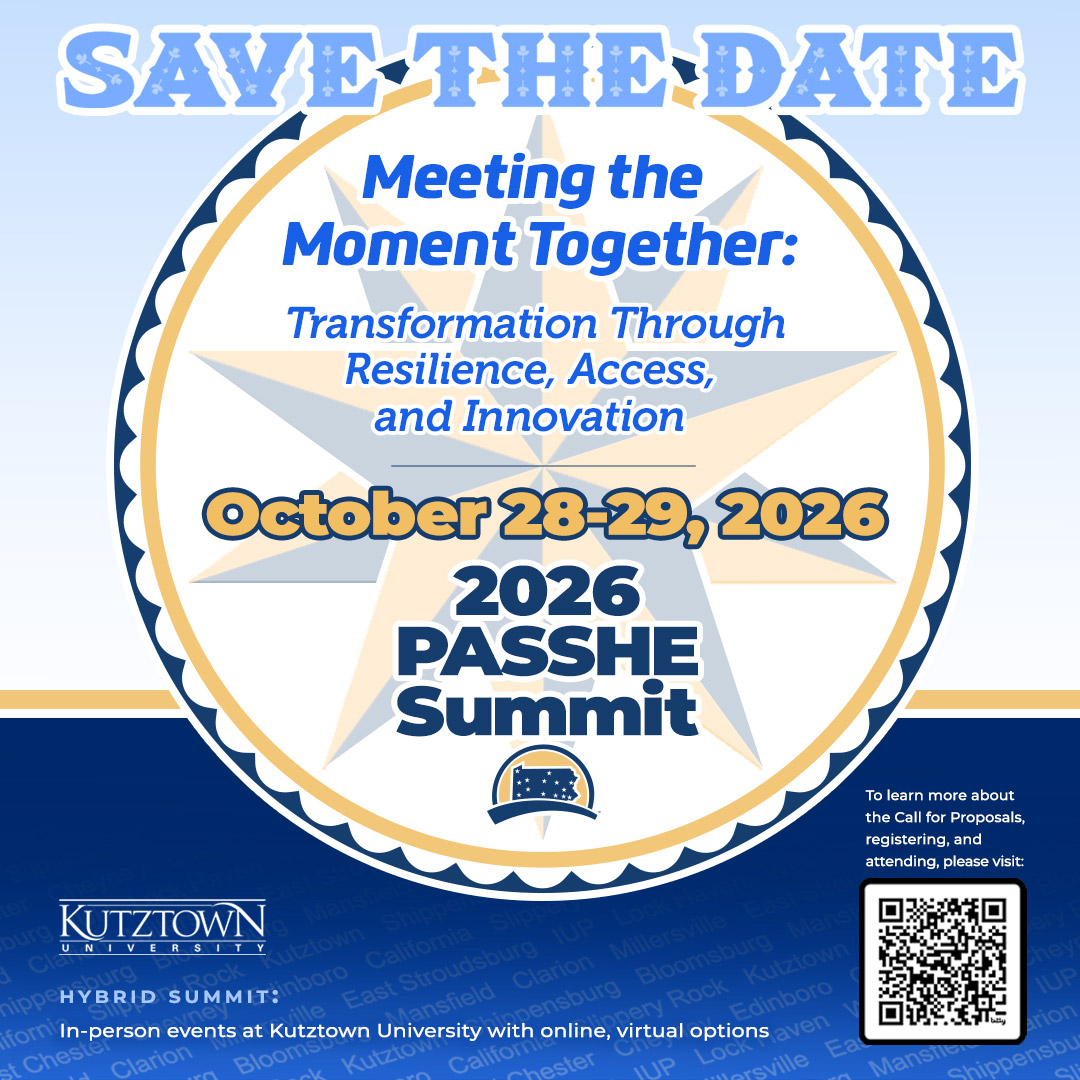 2026 PASSHE Summit social media save the date square banner graphic