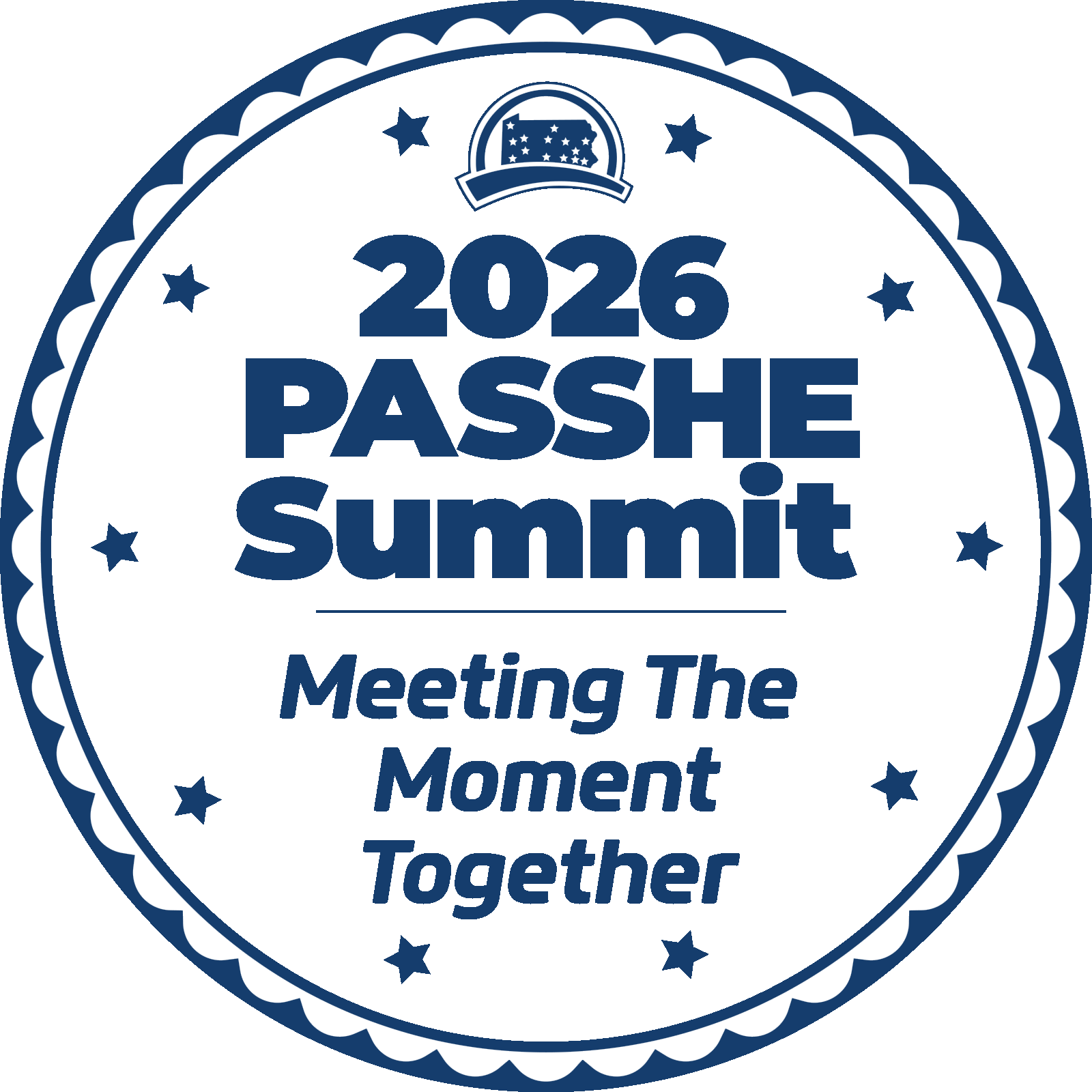 2026 PASSHE Summit Text Ring Logo for Light Backgrounds