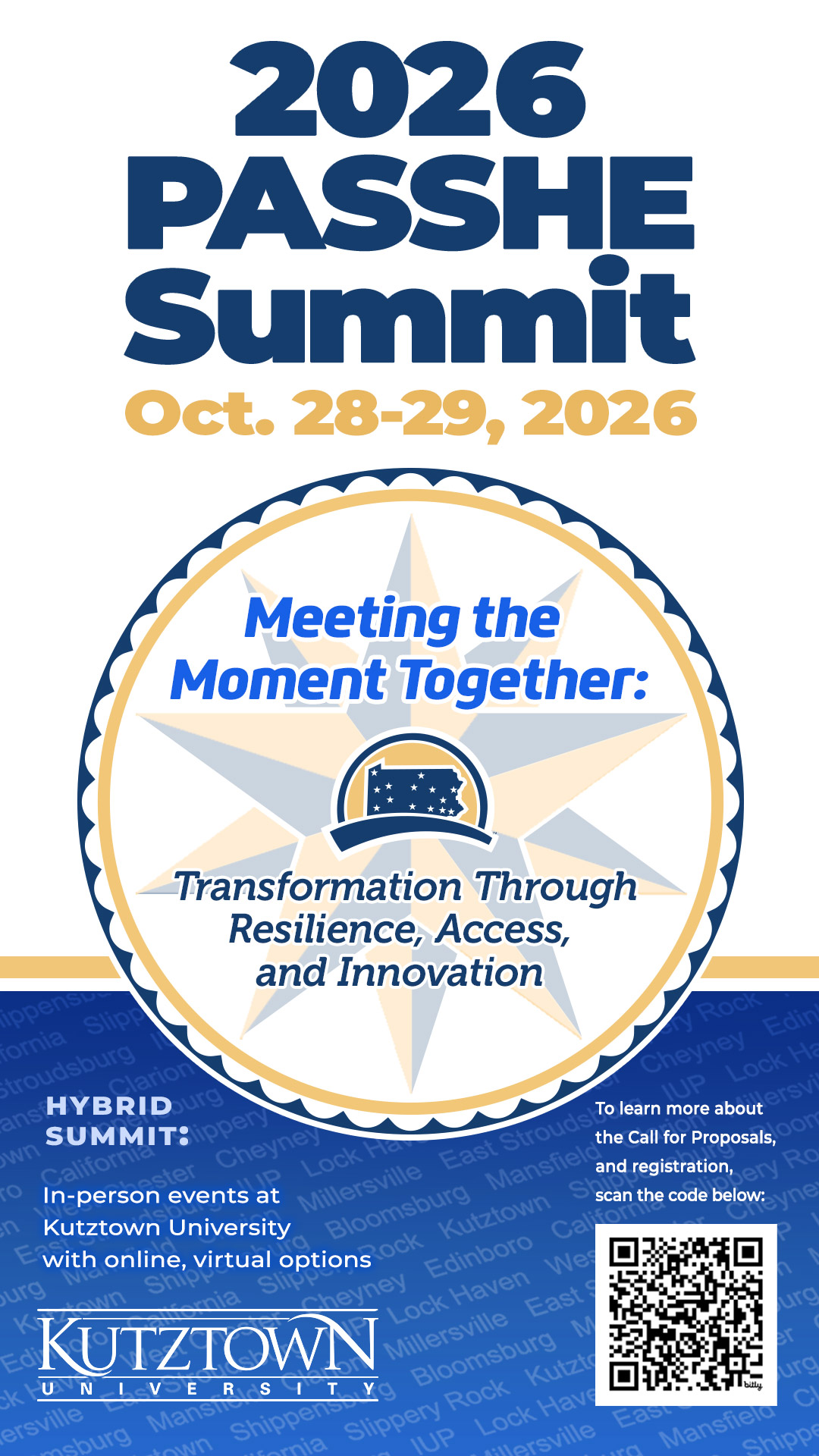 2026 PASSHE Summit Vertical Video Screen Banner
