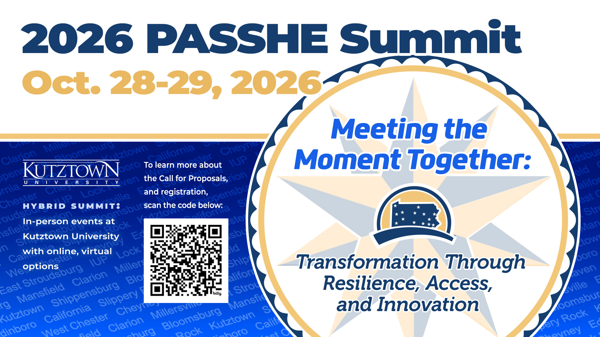 2026 PASSHE Summit Horizontal Video Screen Banner