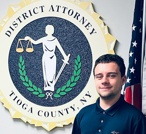 Daniel Teeter served an internship at the Tioga County District Attorney's office.